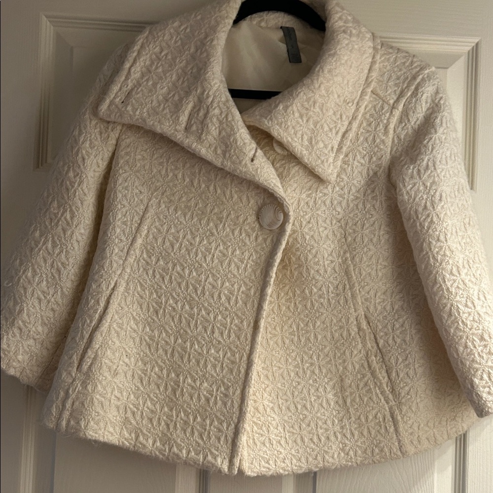 Elegant Cream Ladies Coat